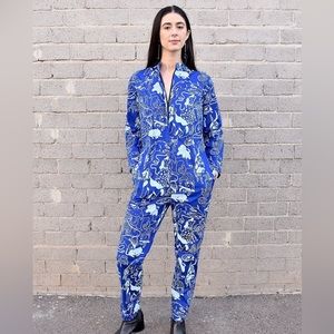 Nooworks blue dogs Devo suit jumpsuit EUC size M